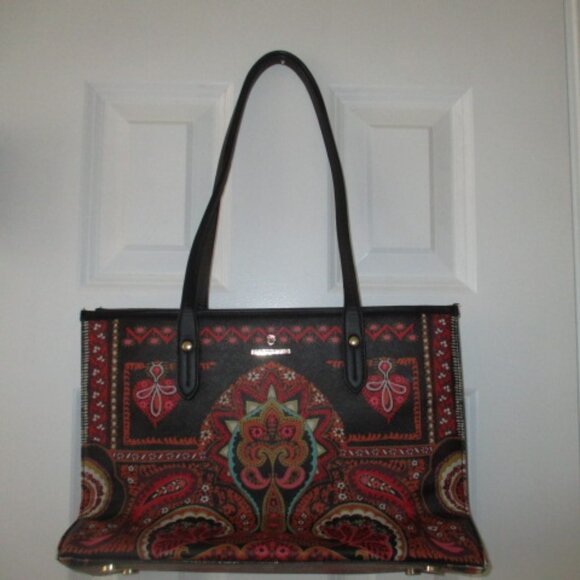 Spartina 449 Retreat Midnight Coral Large Box Bag - Picture 4 of 13